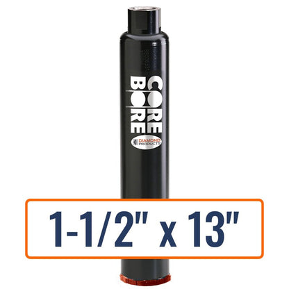 Diamond Products 1-1/2" x 13" precast concrete core drill bit with 5/8"-11 hub