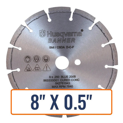 Crack chaser diamond blade from Husqvarna's Banner Line® Crack Saw Series, designed for efficient and durable concrete cutting.