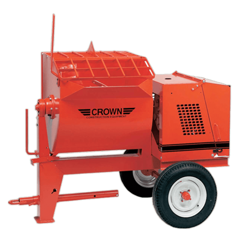 Crown 10 Cu Ft Mortar/Plaster Mixer with 8 HP Honda Engine | Highway Towable