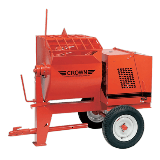 Crown Construction Equipment 8 Cu Ft Mortar Mixer with Honda Engine - Highway Towable