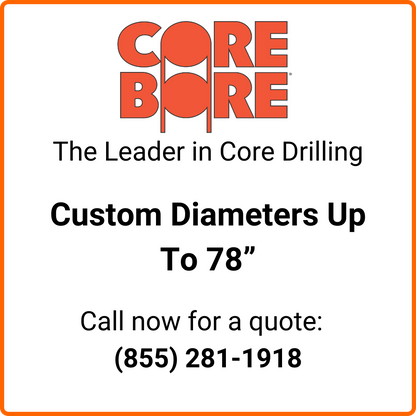 Diamond Core Drill Bit For Concrete - Premium Black Large Diameter Wet Core Bits