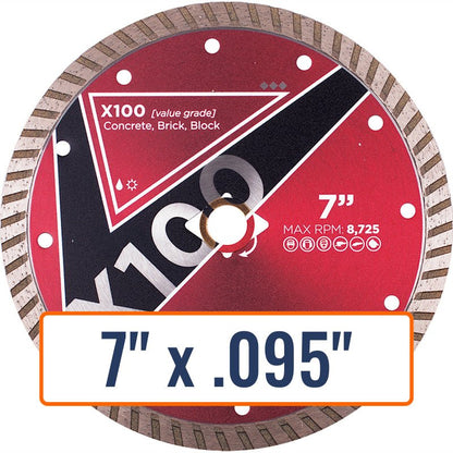 Diamond Vantage 7" x .095" General Purpose Diamond Saw Blade