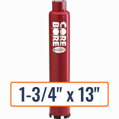 Diamond Products 1-3/4" x 13" Wet Professional Core Drill Bit with Open End Hub