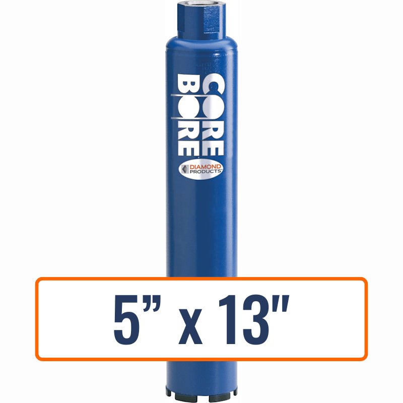 Diamond Products 5" x 13" Wet Professional Core Drill Bit with 1-1/4"-7 Hub Size