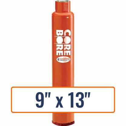 Diamond Products 9" x 13" precast concrete core drill bit with 1-1/4"-7 hub size