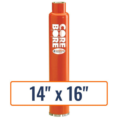 Diamond Products 14" x 16" Wet Turbo Core Drill Bit with 1-1/4"-7 Hub Size