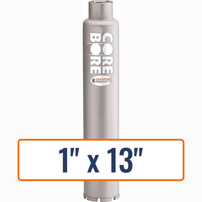 Diamond Products 1" x 13" Wet Professional Core Drill Bit for General Concrete, Fast Drilling
