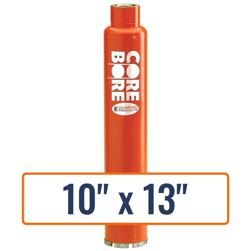 Diamond Products 10" x 13" Wet Turbo Core Drill Bit with 1-1/4"-7 Hub Size