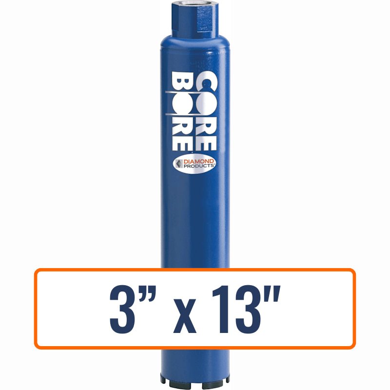 Diamond Products 3" x 13" Wet Professional Core Drill Bit with 1-1/4"-7 Hub Size
