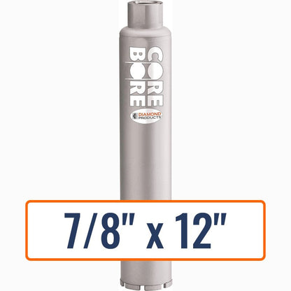Diamond Products 7/8" x 12" Wet Professional Core Drill Bit for General Concrete, Fast Drilling