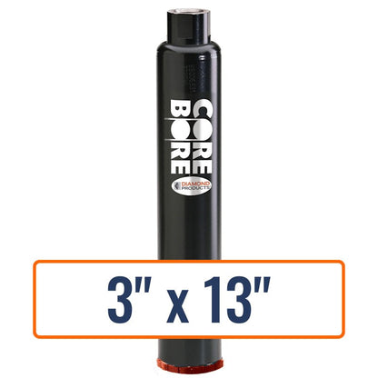 Diamond Products 3" x 13" precast concrete core drill bit with 1-1/4"-7 hub size