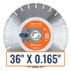 Diamond cutting blade, Husqvarna Banner Line Gold 150B, perfect for cutting hard aggregate and concrete in various sizes.