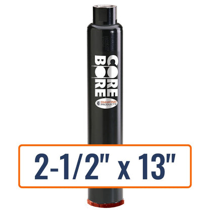 Diamond Products 2-1/2" x 13" Precast Concrete Core Drill Bit with 1-1/4"-7 Hub Size