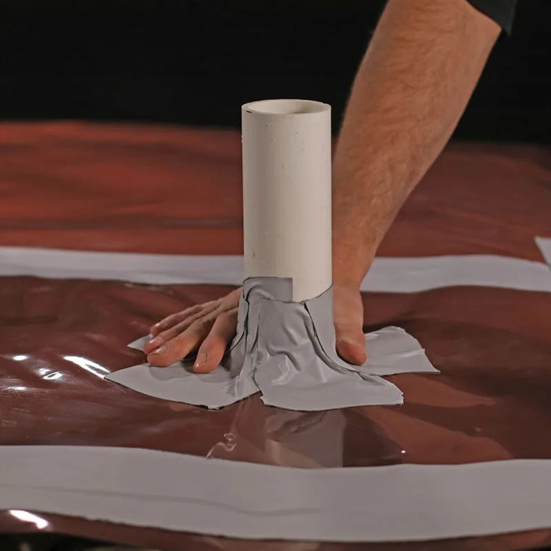 Dragoseal Tape 4" X 50' Sealing Low-permeance, Solvent Resistant - Patch Installation View