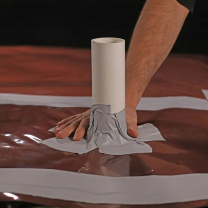 Dragoseal Tape 4" X 50' Sealing Low-permeance, Solvent Resistant - Patch Installation View