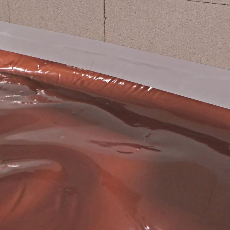 Dragoseal Tape 4" X 50' Sealing Low-permeance, Solvent Resistant - Vertical Installation View