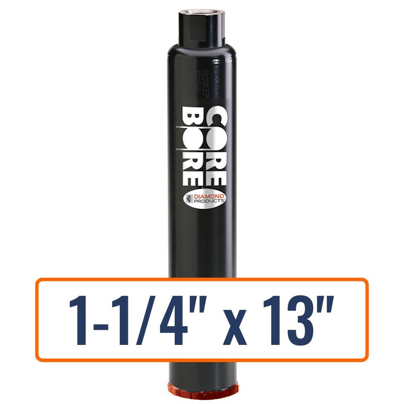 Diamond Products 1-1/4" x 13" Precast Concrete Core Drill Bit with 5/8"-11 Hub Size