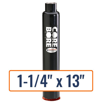 Diamond Products 1-1/4" x 13" Precast Concrete Core Drill Bit with 5/8"-11 Hub Size