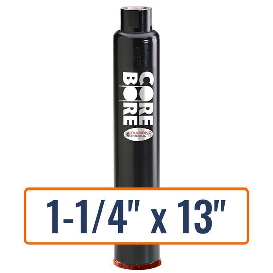 Diamond Products 1-1/4" x 13" Precast Concrete Core Drill Bit with 5/8"-11 Hub Size