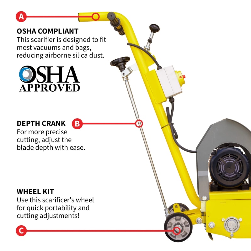 Tomahawk Concrete Scarifier eTSCAR-8 - Electric