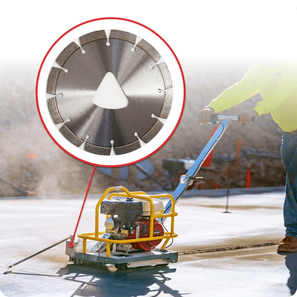 Soft Cut Concrete Saw - 3.5 HP - 1 3/16" Cut - 6" Blade