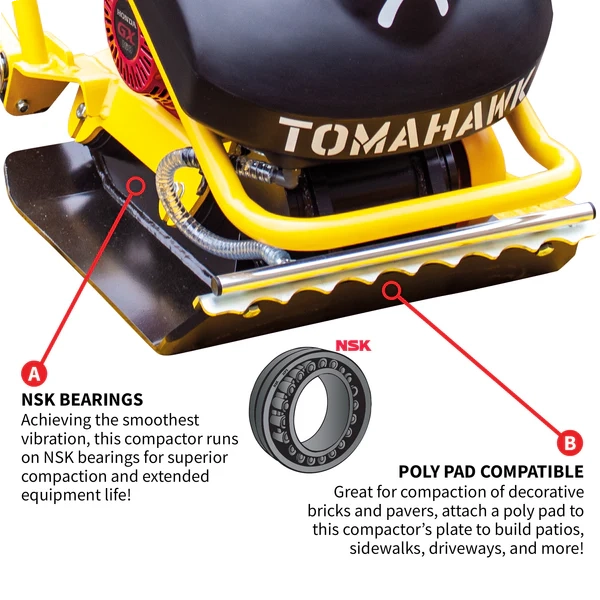 Plate Compactor - Gas - Honda GX160 - 5.5HP - TPC90H