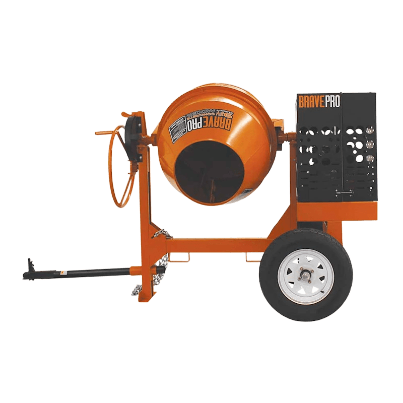 Gas-powered Brave cement mixer for construction jobs