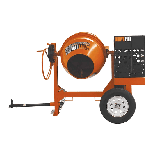 Gas-powered Brave cement mixer for construction jobs