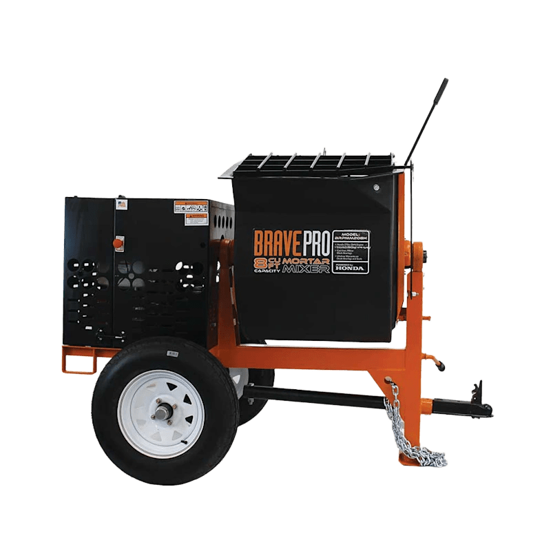Brave 8 cu ft mortar mixer with Honda engine