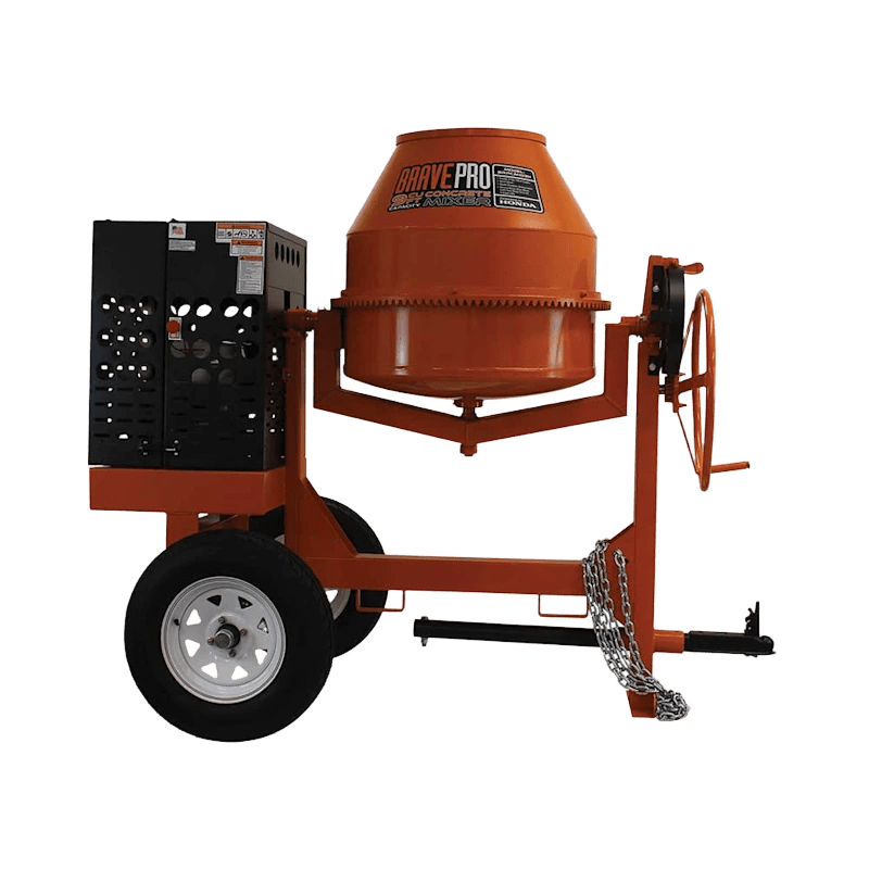 Professional-grade cement mixer with Brave frame and GX270 engine