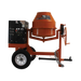 Gas-powered concrete mixer by Brave, 9 cubic feet capacity with Honda GX270 engine, durable steel drum for professional use.