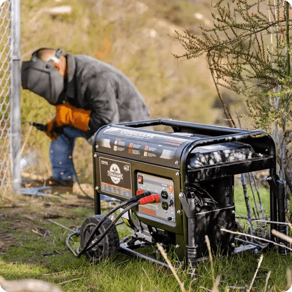 Compact welder generator ready for welding and power supply