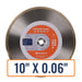 Glass tile saw blades showcasing the lightweight yet robust Husqvarna Superlok® in various sizes.