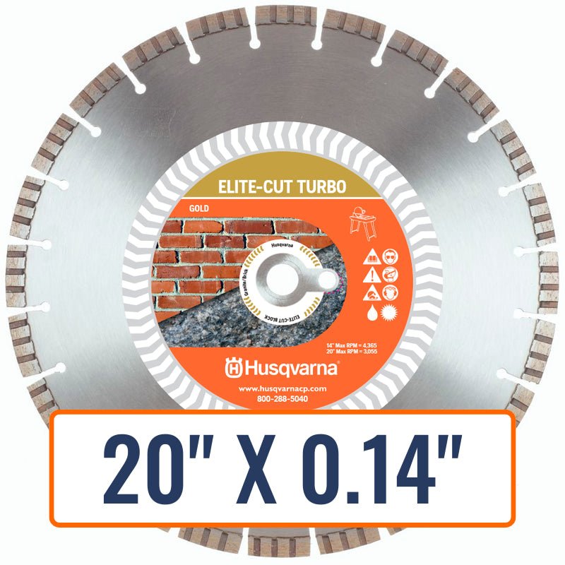 Granite cutting blade from Husqvarna's Elite-Cut series, perfect for tackling tough materials with precision and durability.