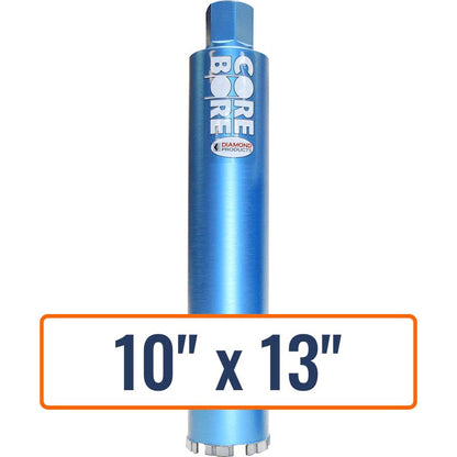 Diamond Products 10" x 13" Wet Turbo Core Drill Bit with 1-1/4"-7 Hub Size