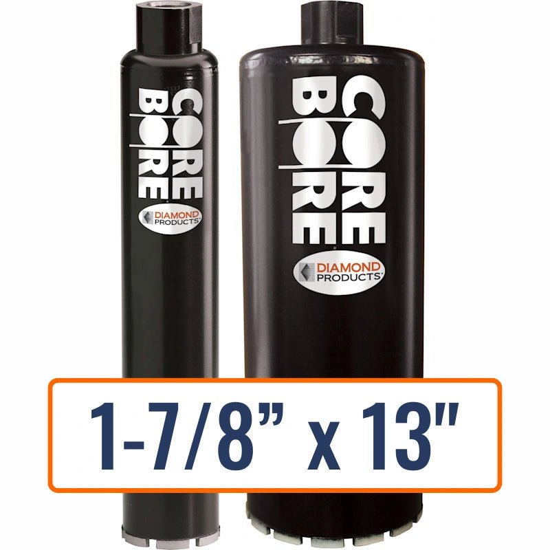 Diamond Products 1-7/8" x 13" Wet Segmented Core Drill Bit for General Purpose with 1-1/4"-7 Hub Size