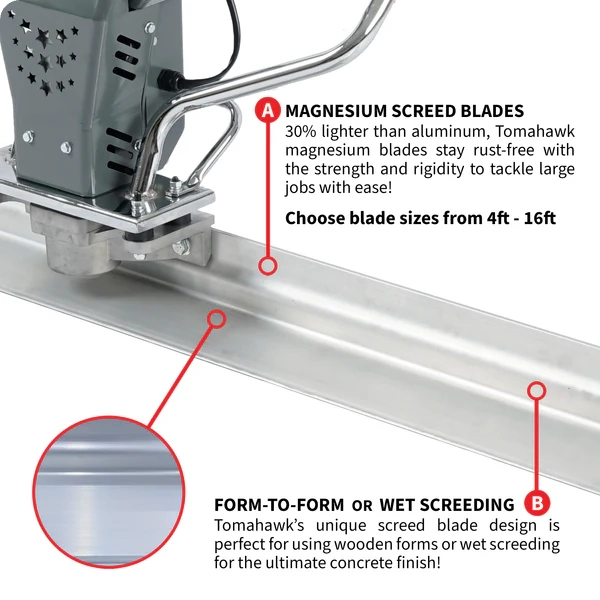 Battery Powered Concrete Screed - 4' - 16' Blades - eTVSA