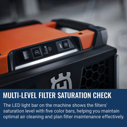 Husqvarna A 45 Multi-level filter saturation check