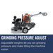 Husqvarna PG 830 P, Grind pressure adjust