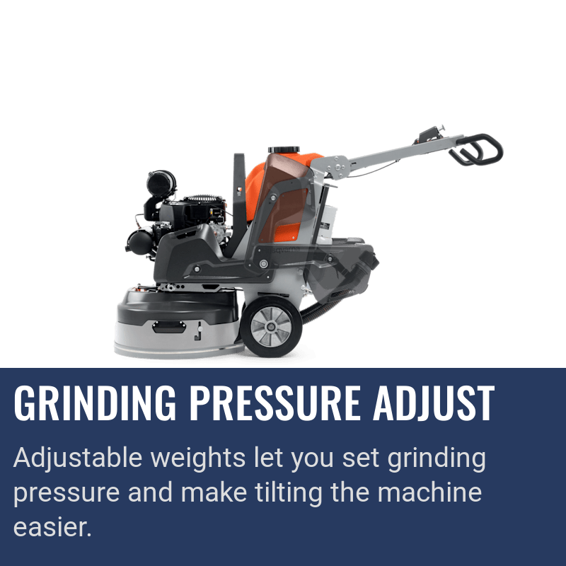 Husqvarna PG 830 P, Grind pressure adjust