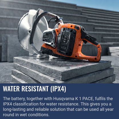 Husqvarna B380X PACE Water resistant (IPX4)