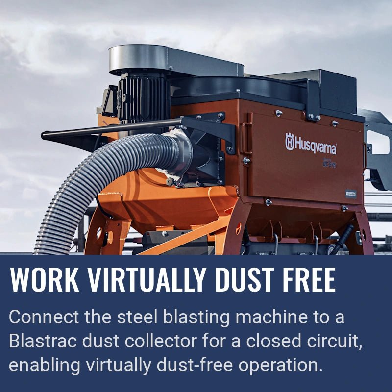 Husqvarna Blastrac EBE 500, Work virtually dust free