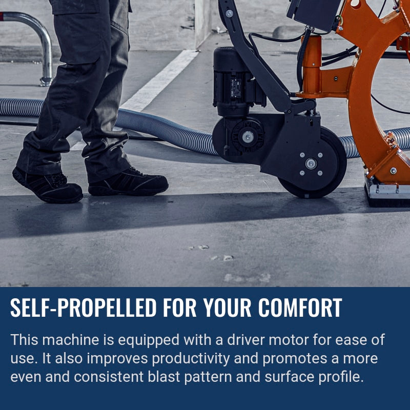 Husqvarna Blastrac 1-15DS Self-propelled for your comfort