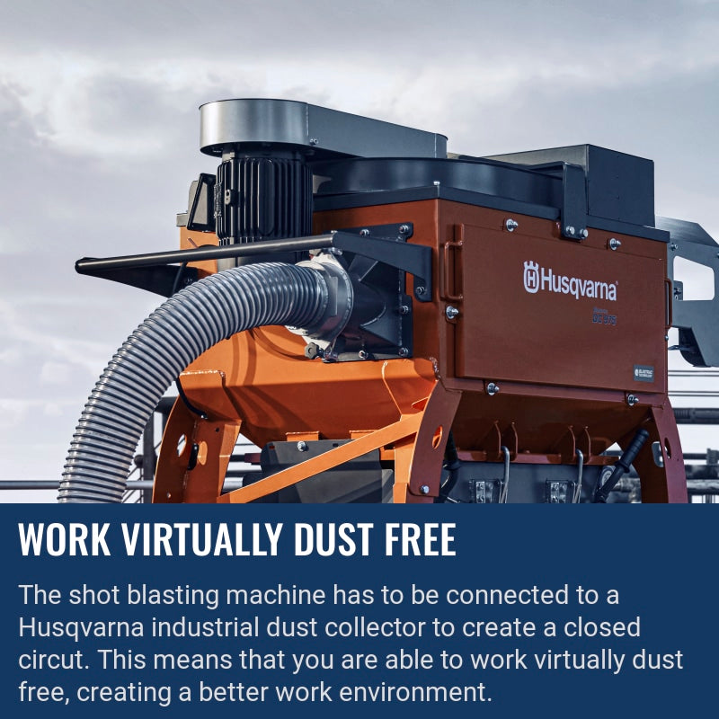 Husqvarna Blastrac 1-15DS Work virtually dust free