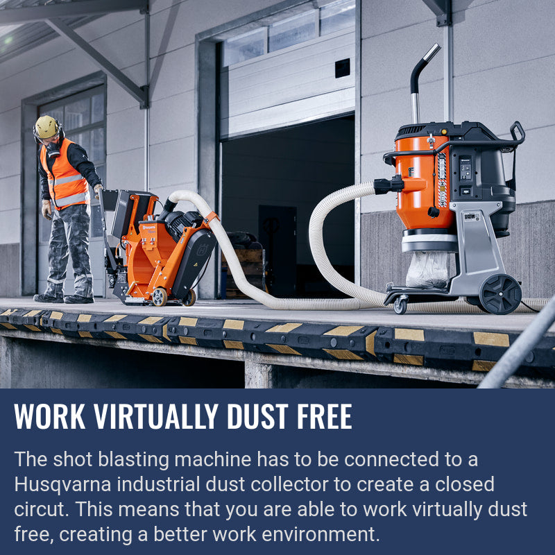 Husqvarna Blastrac 1-8DM Work virtually dust free