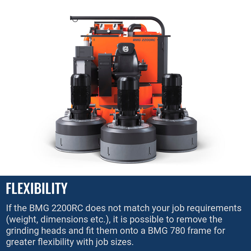 Husqvarna Blastrac BMG 2200RC Flexibility