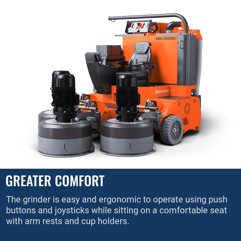Husqvarna Blastrac BMG 2200RC Greater comfort