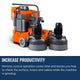 Husqvarna Blastrac BMG 2200RC Increase productivity