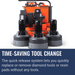Husqvarna Blastrac BMG 2200RC, Time-saving tool change