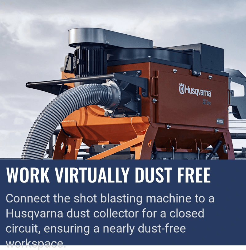 Husqvarna Blastrac 2-48DS, Work virtually dust free
